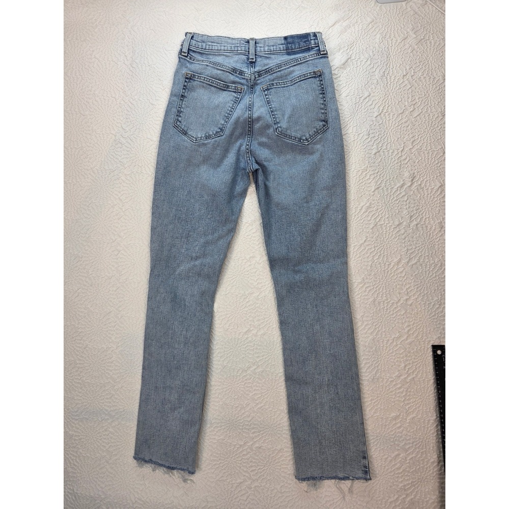 Abercrombie & Fitch Jeans Women 26 Light Blue Good Slim Straight Ultra High Rise - Picture 9 of 13